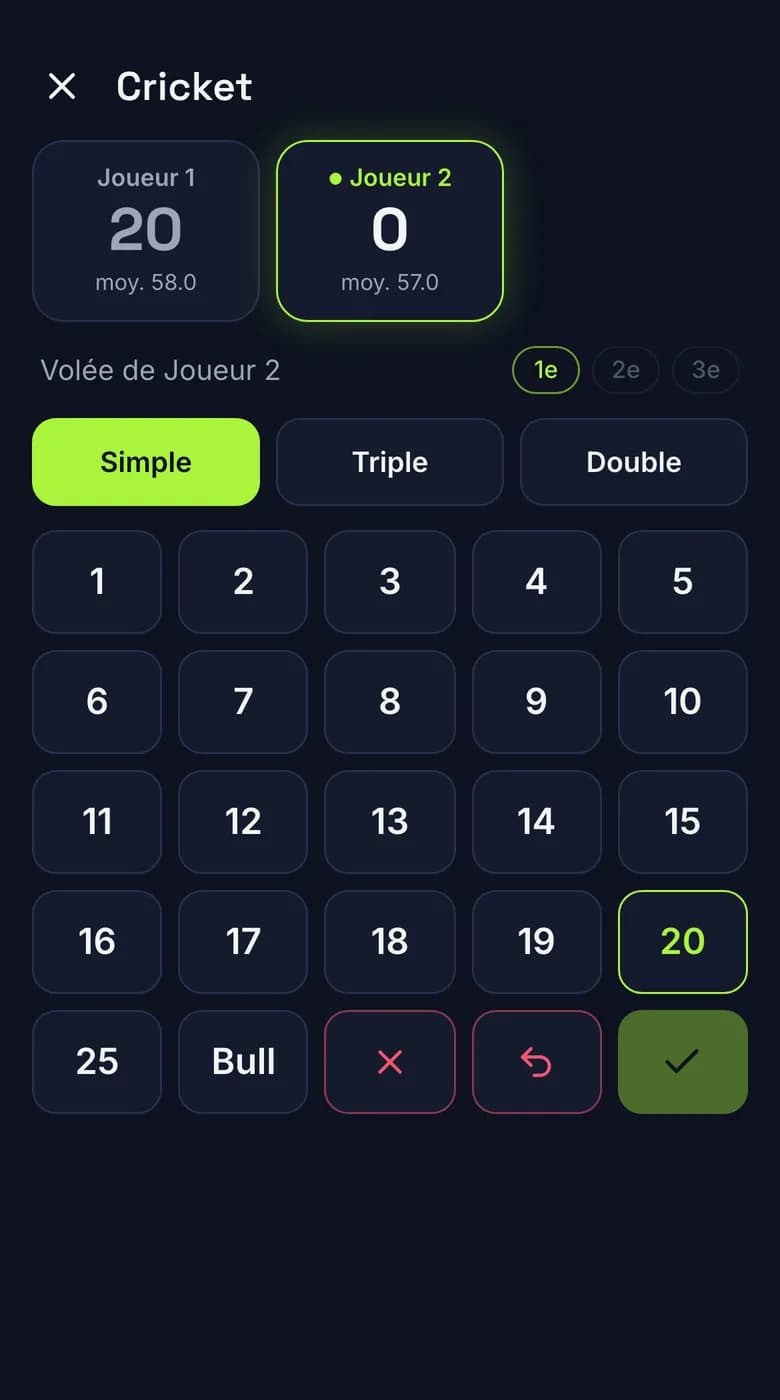 Plateau Cricket avec pavé de volée